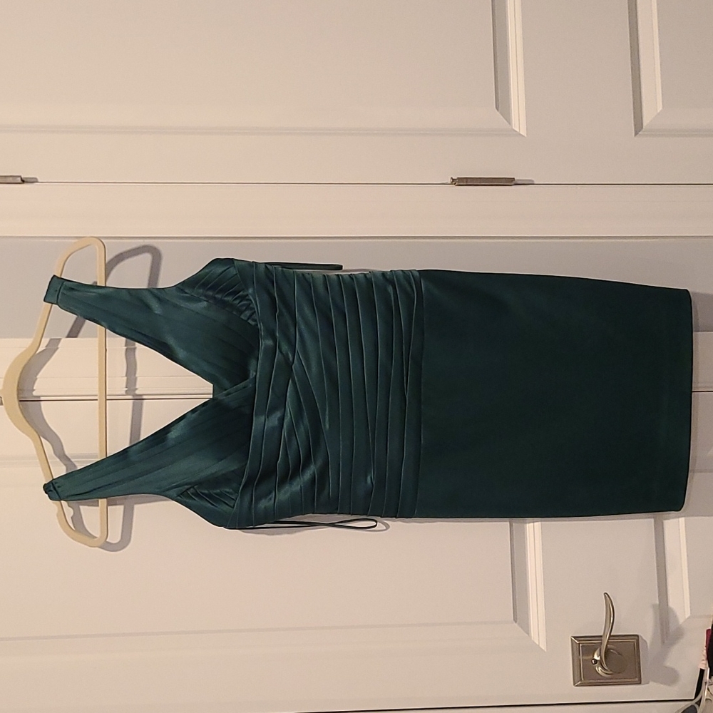 Emerald green cocktail dress